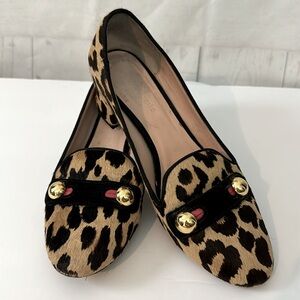 Kate Spade Size 7.5M Calf Hair Animal Print Loafers